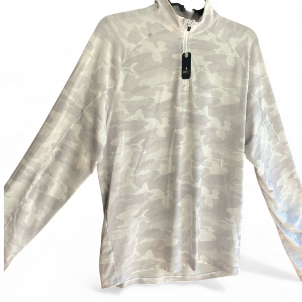 NWT Men's Johnnie-O Galloway Performance Camo Quarter Zip Size Small